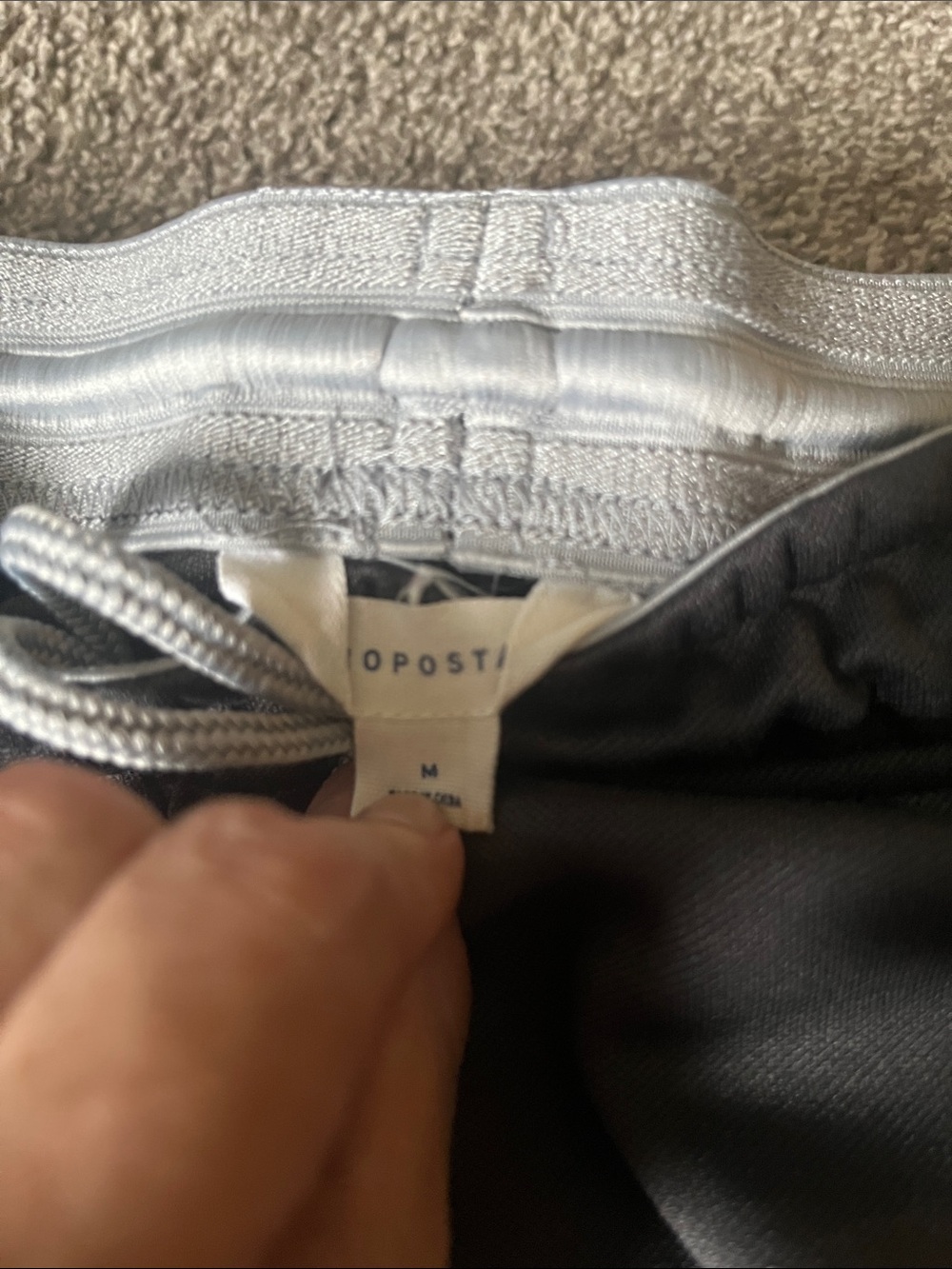 3-Pack Athletic Joggers with Contrast Drawstrings - Black & Navy & Gray - Picture 5 of 6